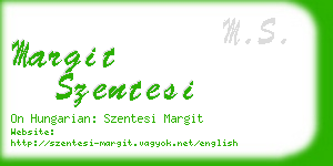 margit szentesi business card